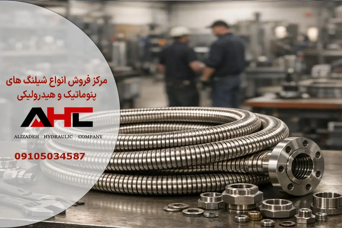 شیلنگ خرطومی فلکسیبل استیل 1/2 اینچ