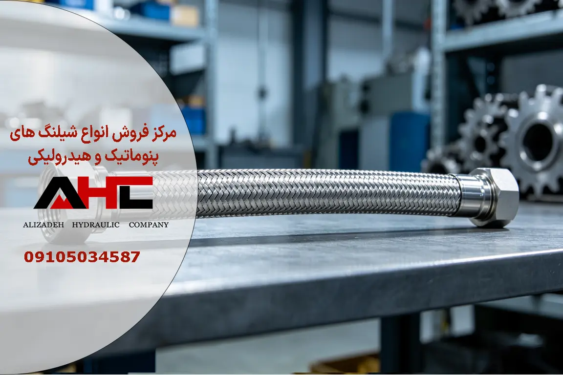 شیلنگ خرطومی فلکسیبل استیل 316 مهره‌دنباله‌دار 4 اینچ