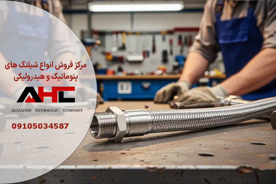 سرشیلنگی فلکسیبل استیل رزوه‌ای نر ۲ اینچ
